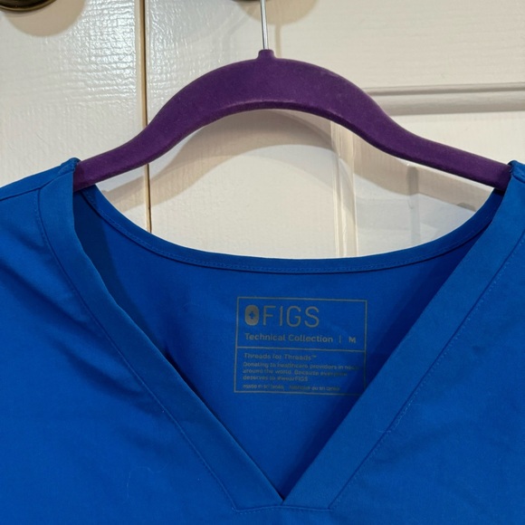 Figs Scrubs Blue Top Size M - Picture 3 of 3